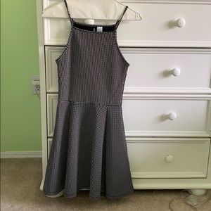 H&M black and white checkered dress